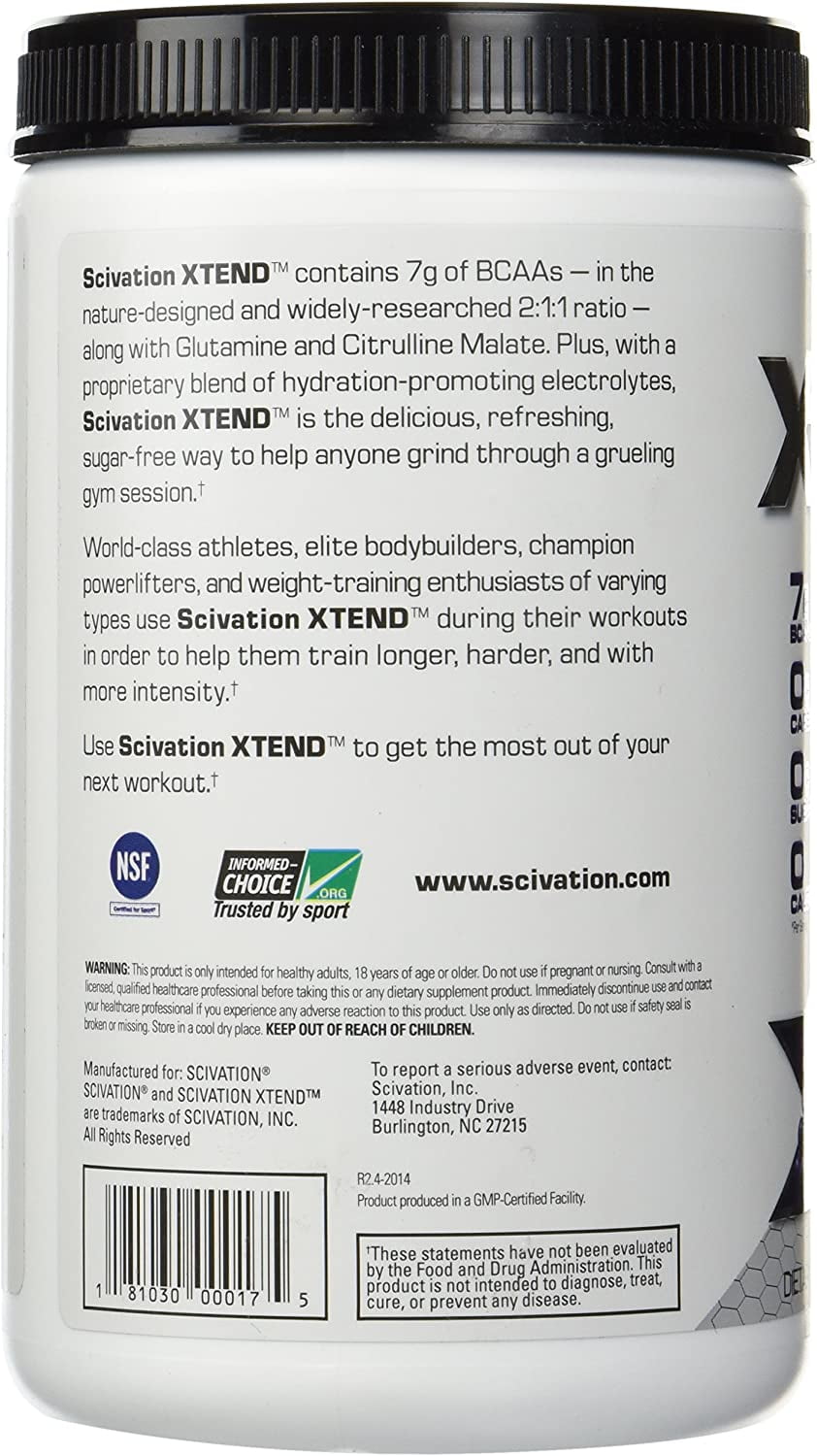 Xtend BCAA Powder, Sugar Free Muscle Recovery Drink