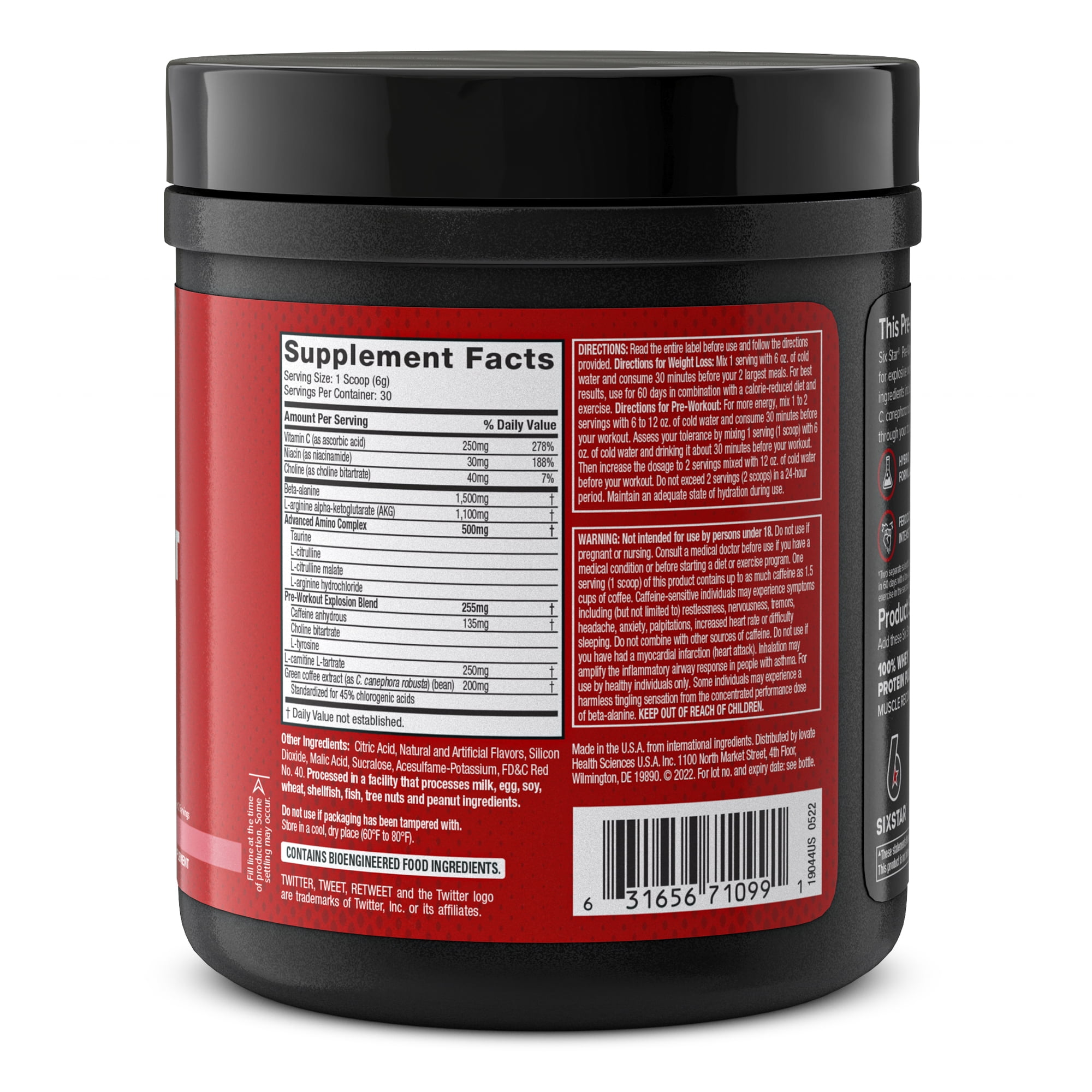 Ripped Pre Workout Thermogenic for Energy & Weight Loss