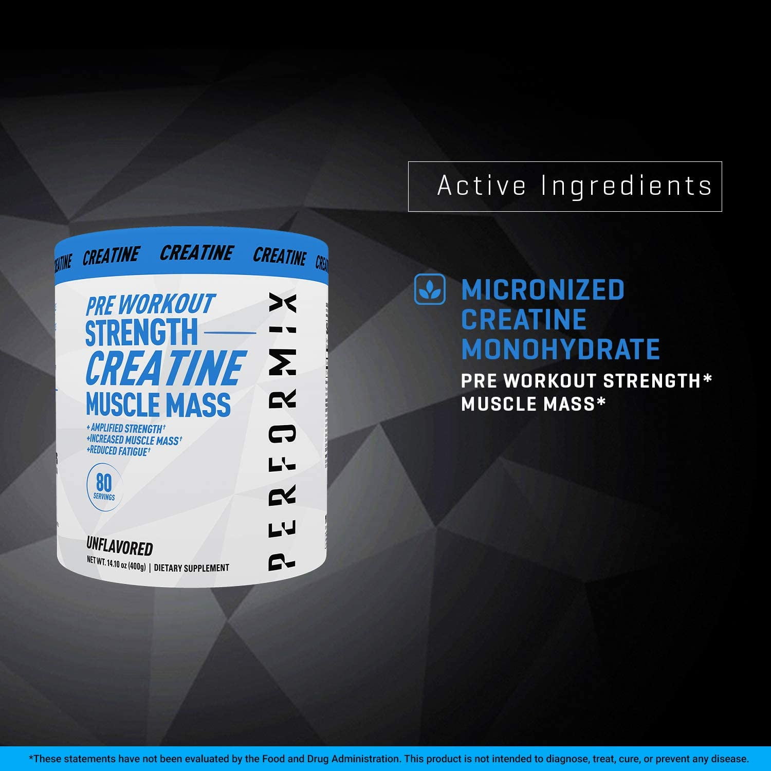 PERFORMIX® Creatine Powder for Muscle Gain, 80 Servings