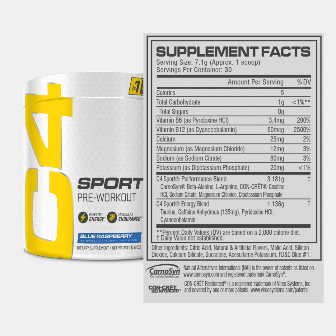C4 Sport Preworkout Powder - Watermelon Flavor
