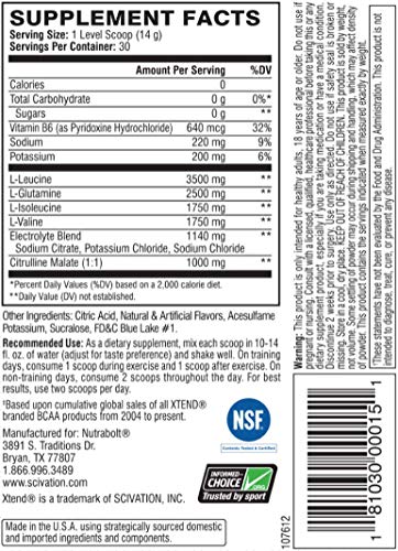 Scivation Xtend BCAA Amino Acids for Recovery