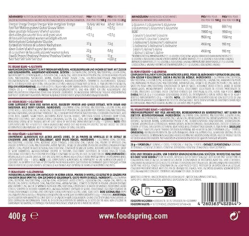foodspring Recovery Aminos, 400g, Berry Flavor