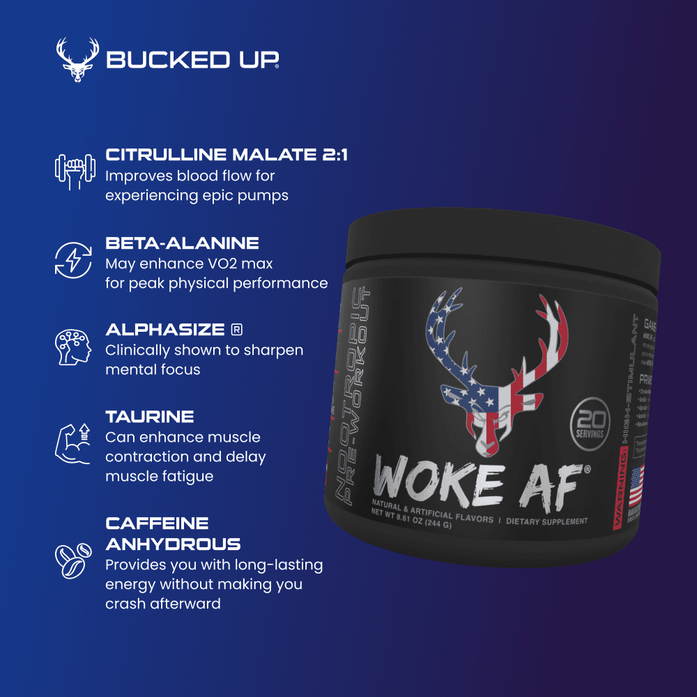 Bucked Up Woke AF Pre-Workout Powder - Rocket Pop