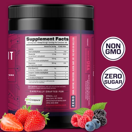 Key Nutrients Post Workout Electrolytes BCAA Powder