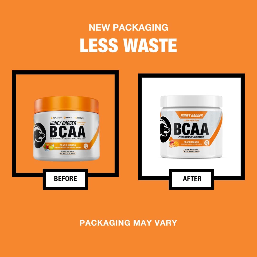 Honey Badger BCAA Electrolytes Powder - Peach Mango