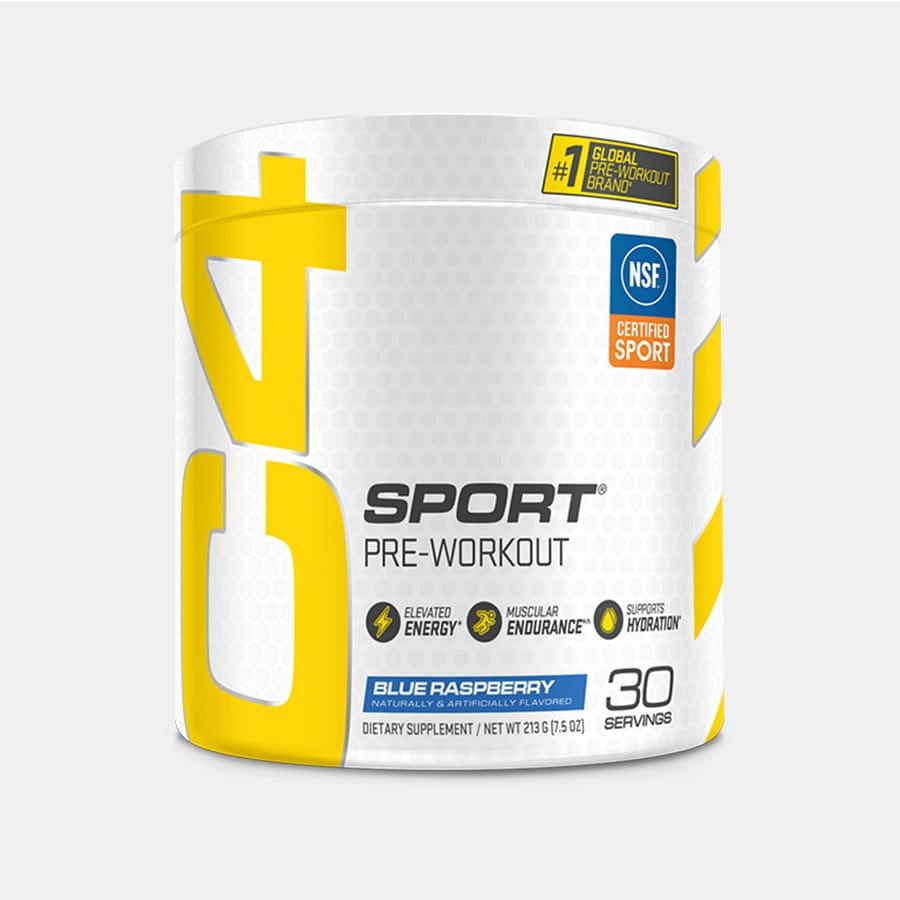 C4 Sport Preworkout Powder - Blue Raspberry Flavor