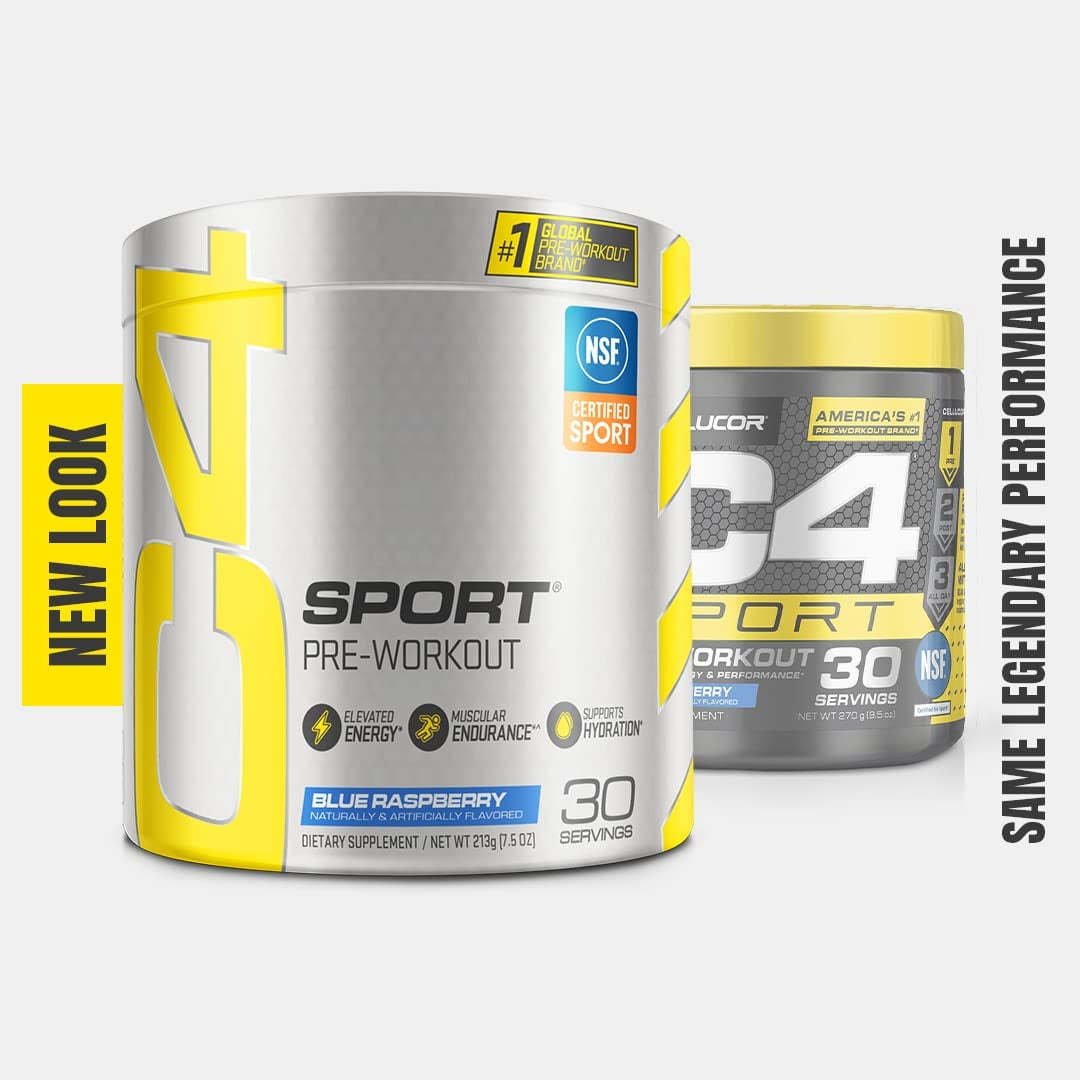Cellucor C4 Sport Blue Raspberry Preworkout Powder