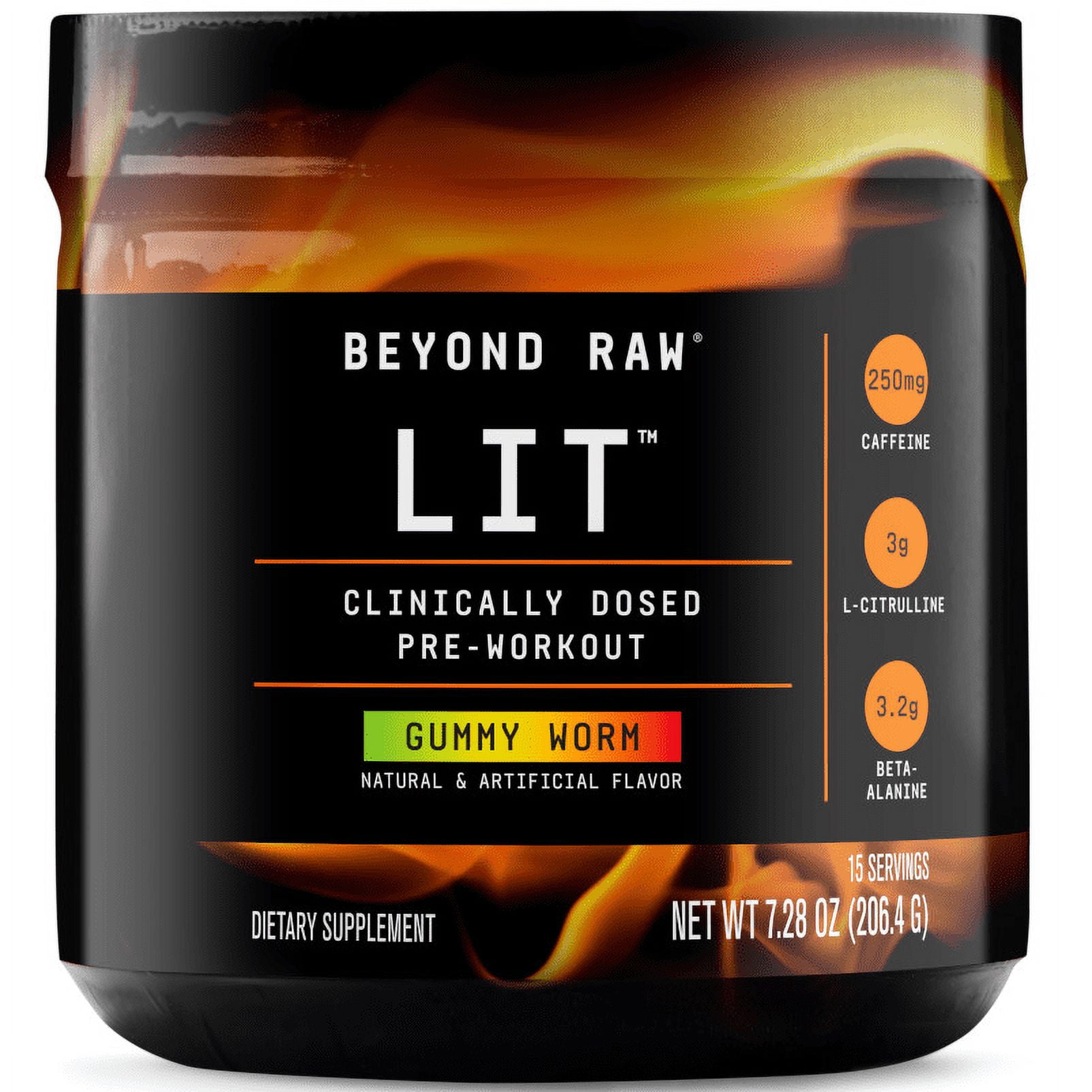 Beyond Raw LIT Pre-Workout Powder Gummy Worm Flavor