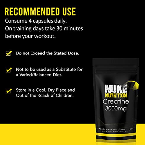 Nuke Nutrition Creatine Tablets 3000mg - Muscle Boost