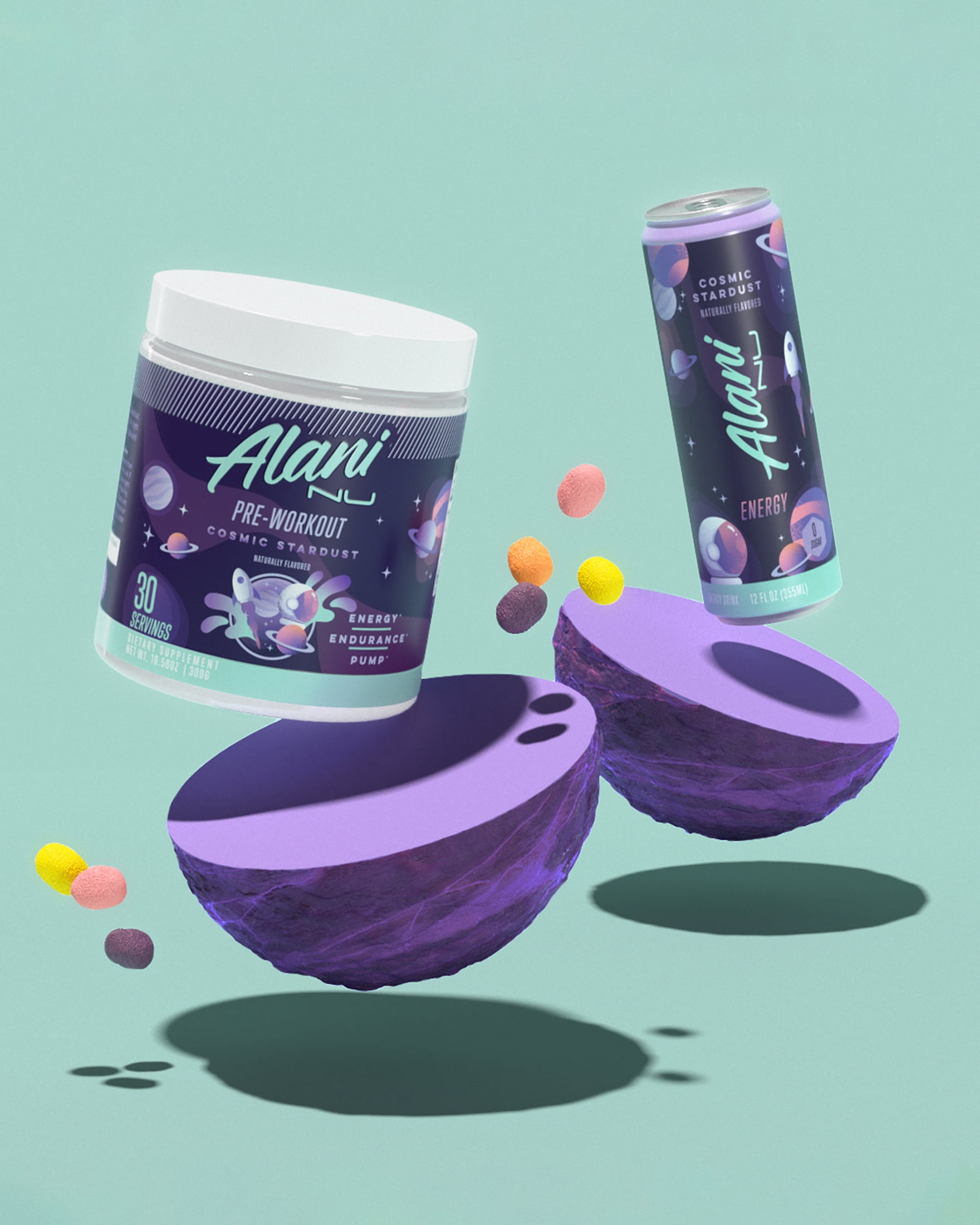 Alani Nu Cosmic Stardust Pre-Workout Powder, 20 Servings