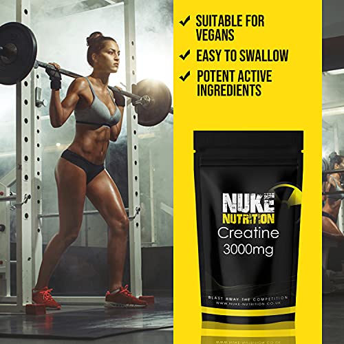 Nuke Nutrition Creatine Tablets 3000mg - Muscle Boost