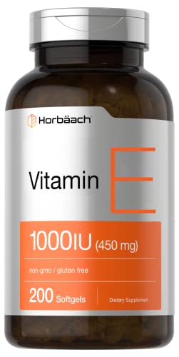 Horbaach Vitamin E Softgel Capsules (1000 IU, 200 ct)