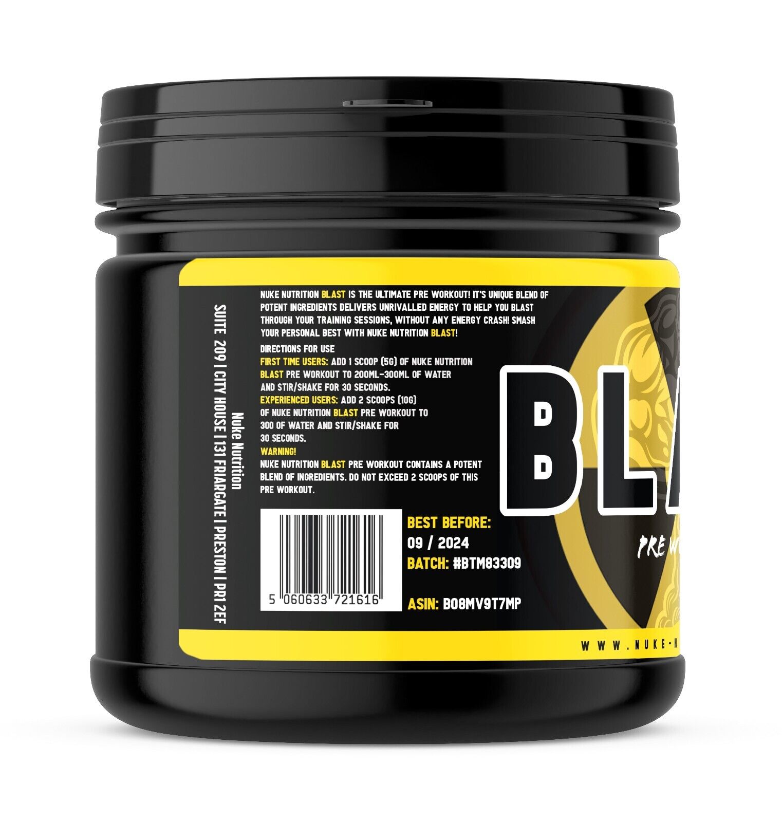 Blue Raspberry Pre-Workout Powder for Muscle Growth