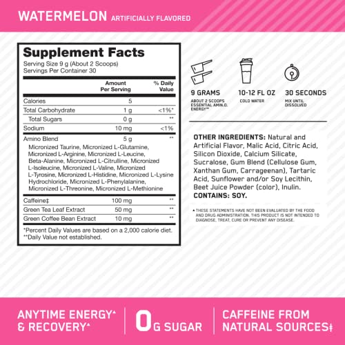 Optimum Nutrition Amino Energy Watermelon Flavor