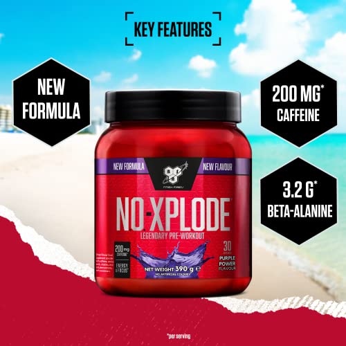 BSN N.O.-Xplode Pre Workout Energy Powder, Purple Power