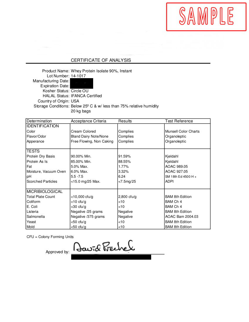 Vanilla 3lb Bulk Whey Protein Isolate