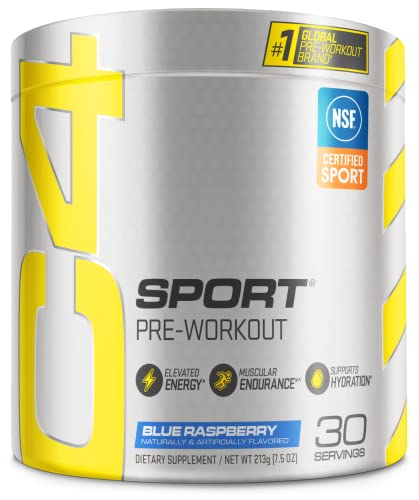 C4 Sport Preworkout Powder - Blue Raspberry Flavor