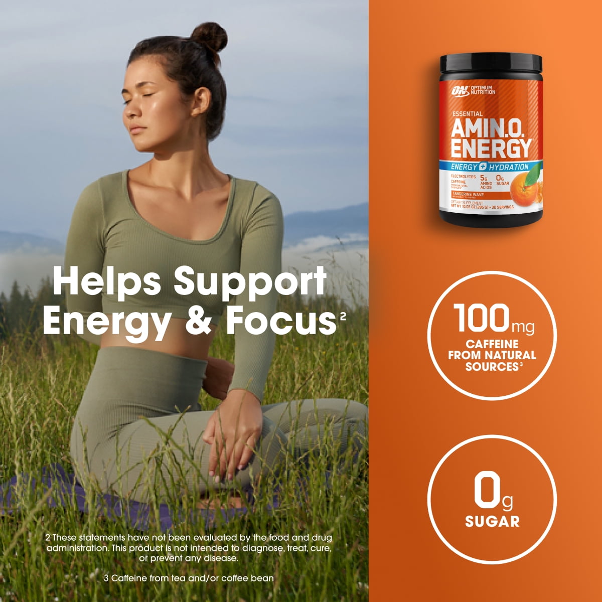 Optimum Nutrition Amino Energy Drink Powder, Tangerine