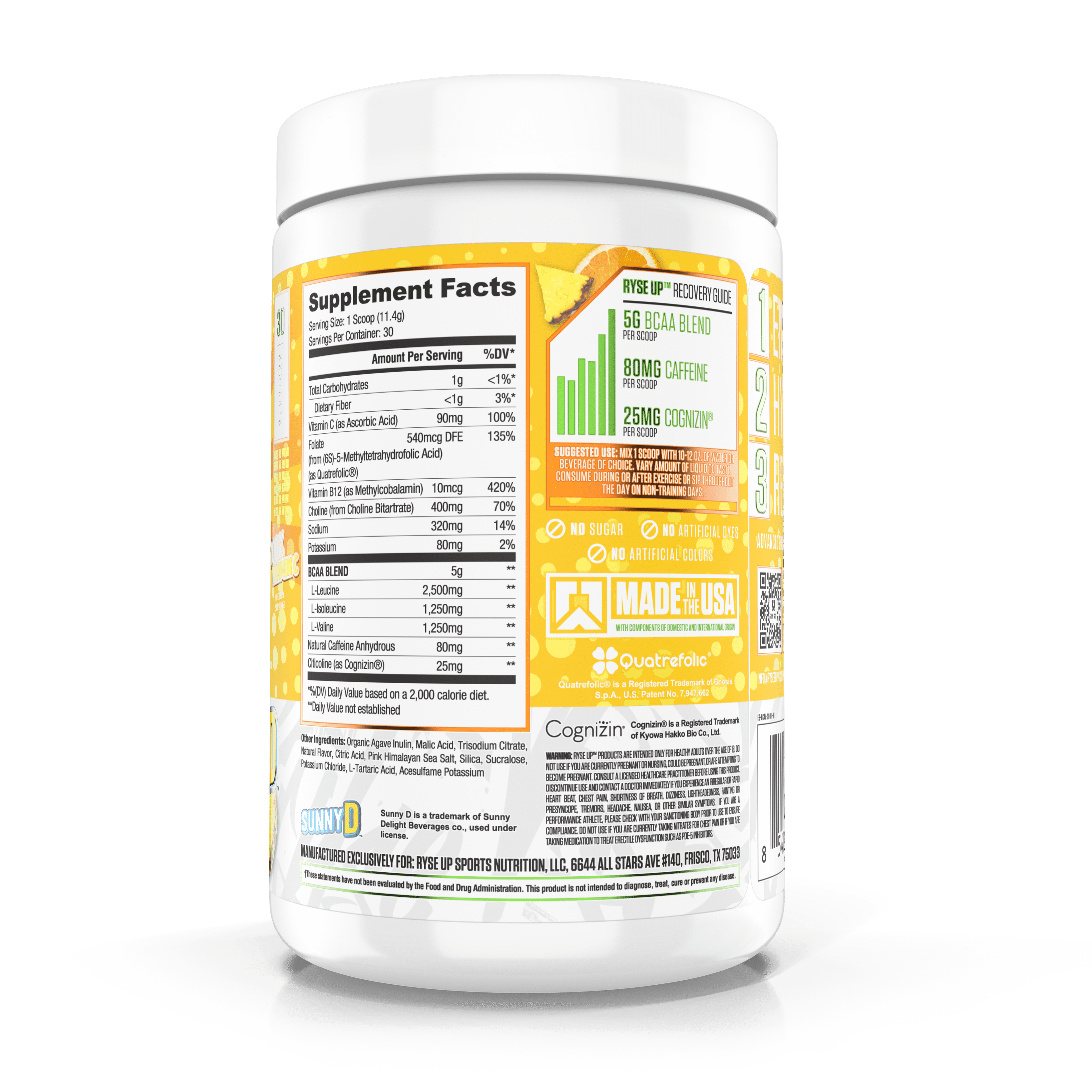 RYSE Element BCAA Focus Powder, SunnyD Flavor