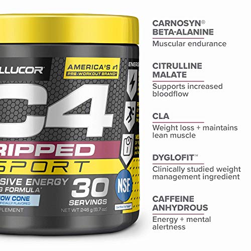 C4 Ripped Sport Pre Workout Powder - Arctic Snow Cone