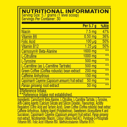 C4 Ripped Raspberry Lemonade Pre Workout Powder