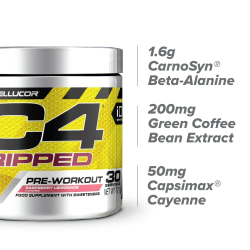 C4 Ripped Raspberry Lemonade Pre Workout Powder