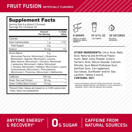 Amino Energy Fruit Fusion by Optimum Nutrition - 270g
