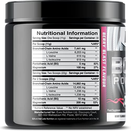 Berry Flavor BCAA Powder - 14,000 mg per Serving