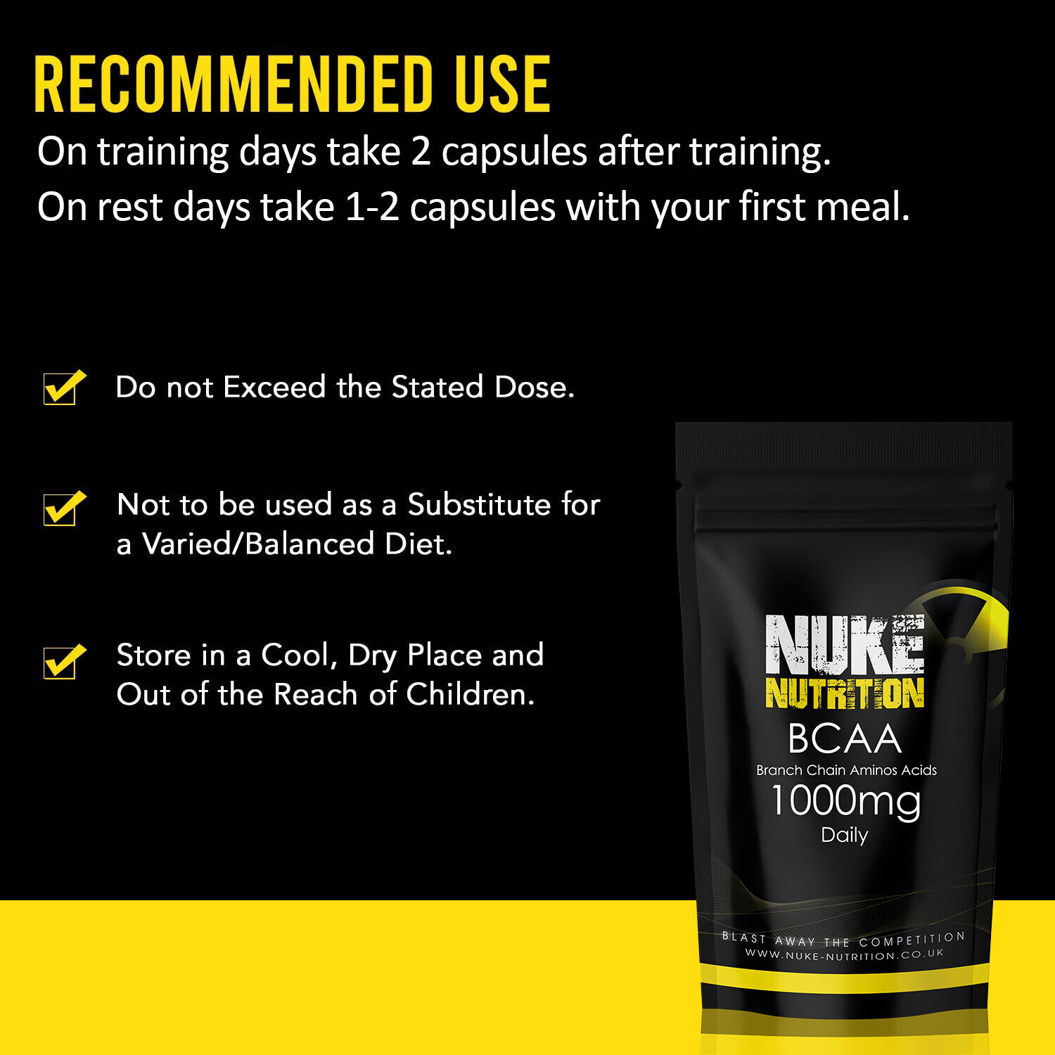 BCAA 1000mg Muscle Growth and Repair Tablets 60ct