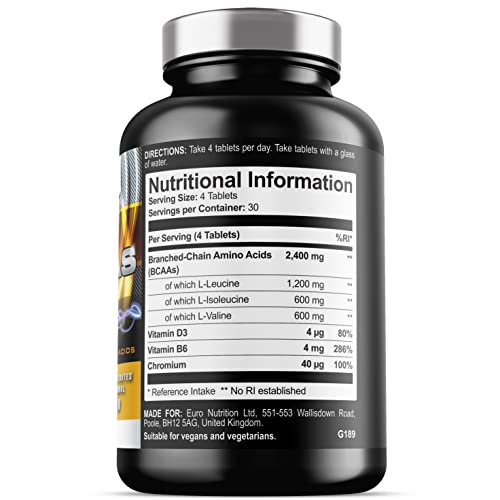 High-Dose BCAA Capsules for Vegans - 120 Tablets