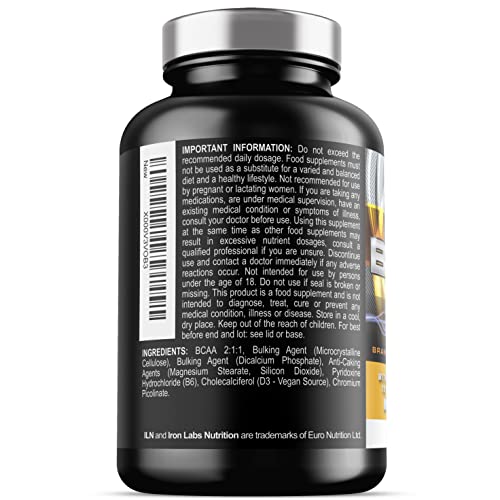High-Dose BCAA Capsules for Vegans - 120 Tablets