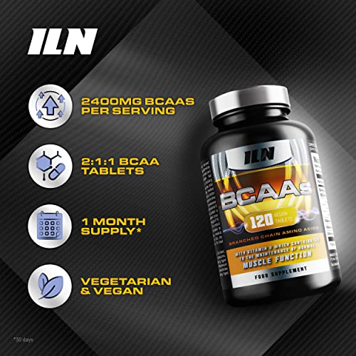 High-Dose BCAA Capsules for Vegans - 120 Tablets