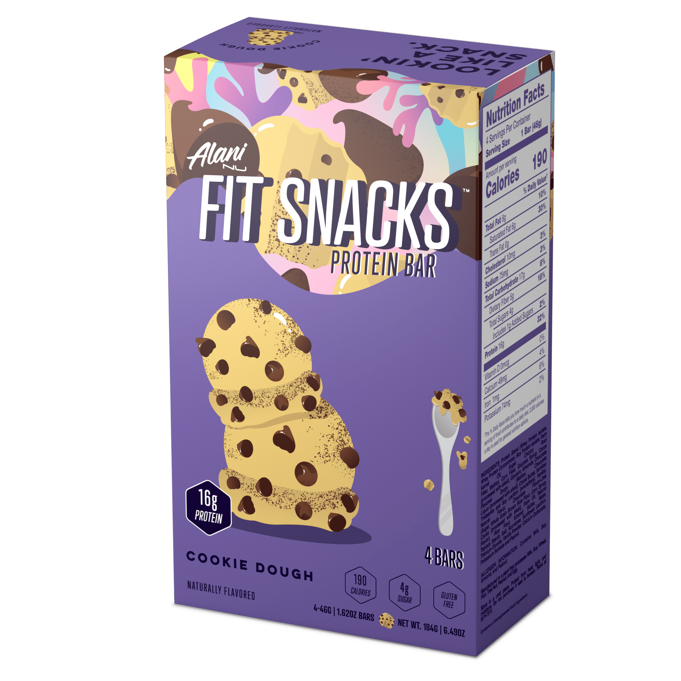Alani Nu Cookie Dough Protein Bar 4 Pack