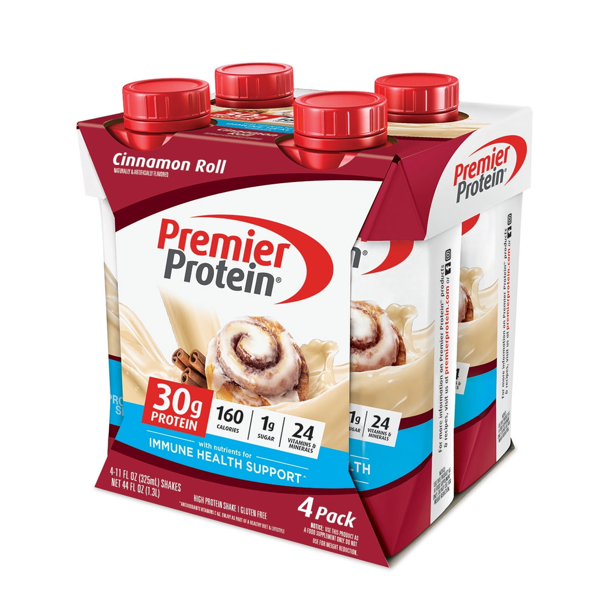 Cinnamon Roll Protein Shake, 30g Protein, 4 Pack