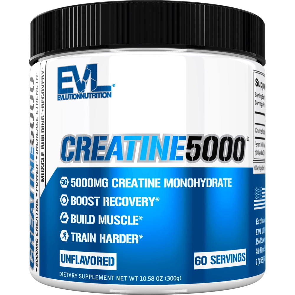 Creatine Monohydrate Powder 5000mg Unflavored 60 Servings