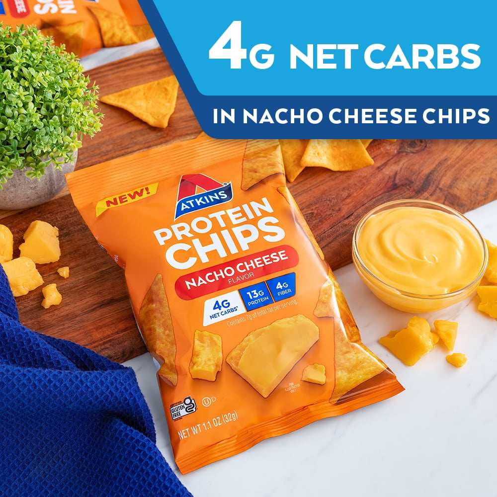 Atkins Nacho Cheese Protein Chips, 1.1oz