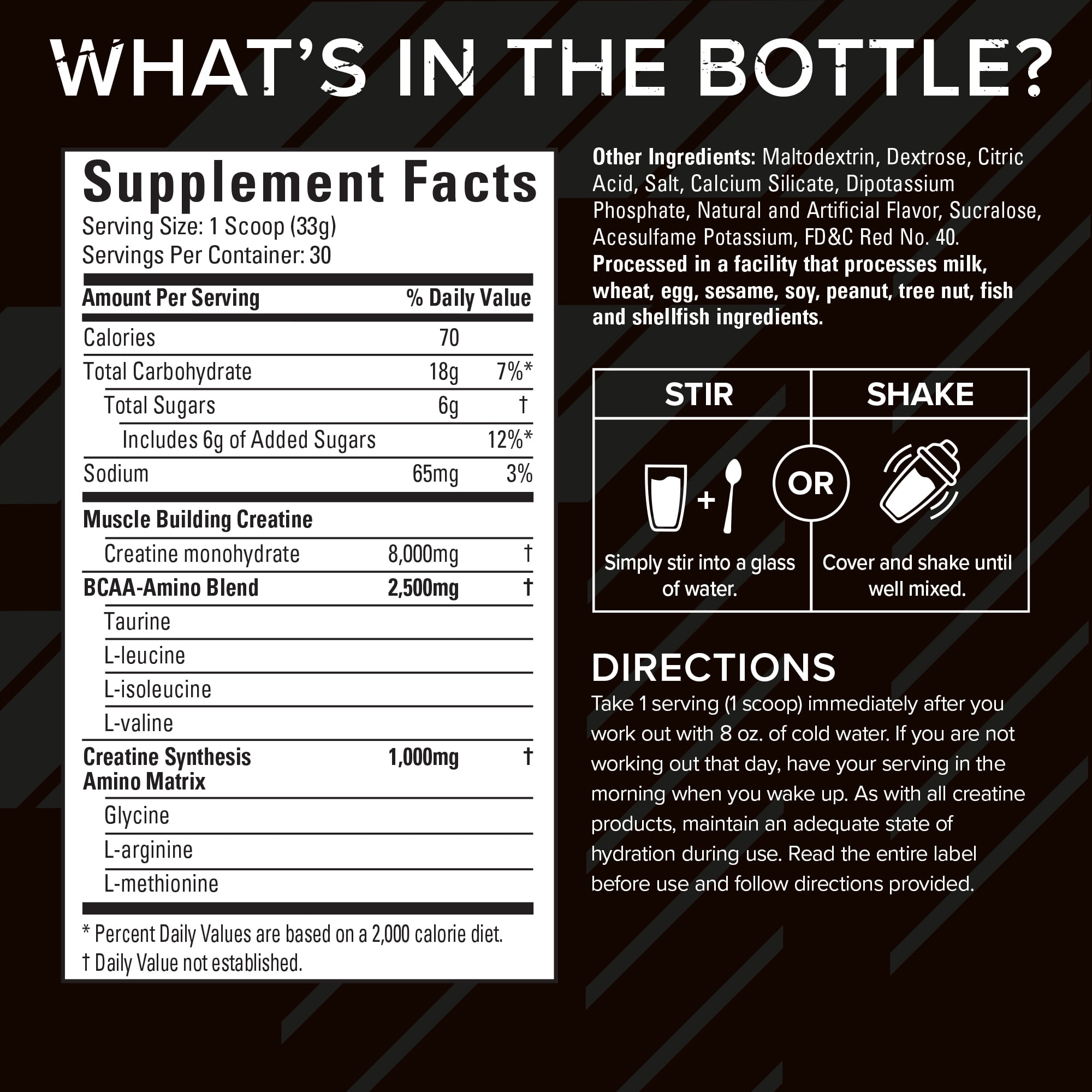 Six Star Creatine X3 BCAA Powder, Fruit Punch