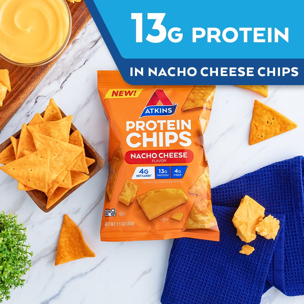 Atkins Nacho Cheese Protein Chips, 1.1oz