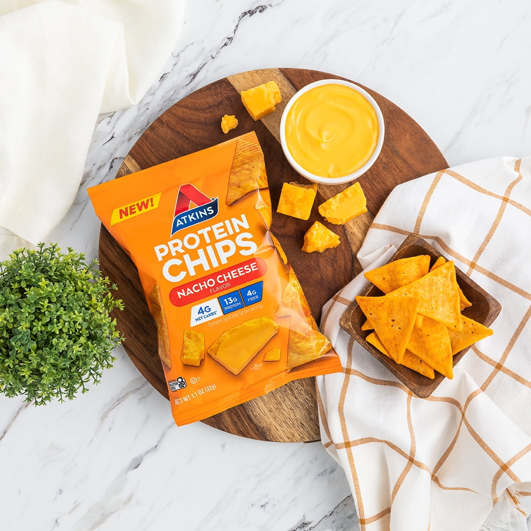 Atkins Nacho Cheese Protein Chips, 1.1oz