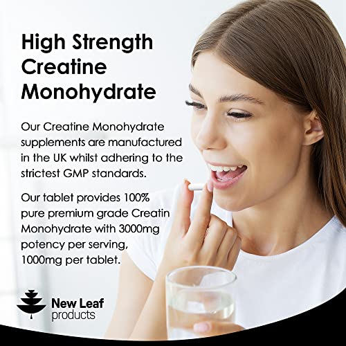 3000mg Creatine Monohydrate Tablets - 180 Count