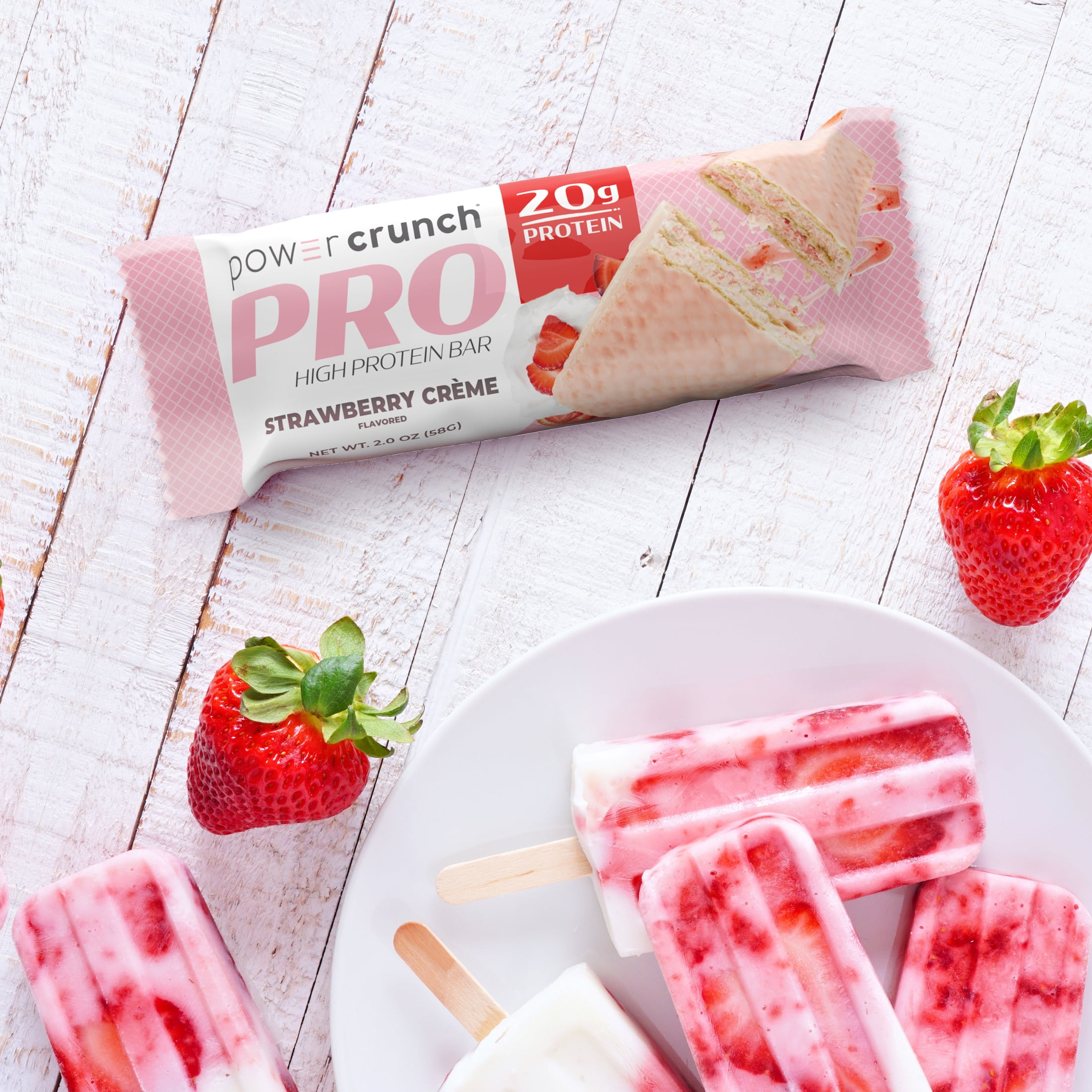 Power Crunch PRO Strawberry Cream Protein Bars, 20g