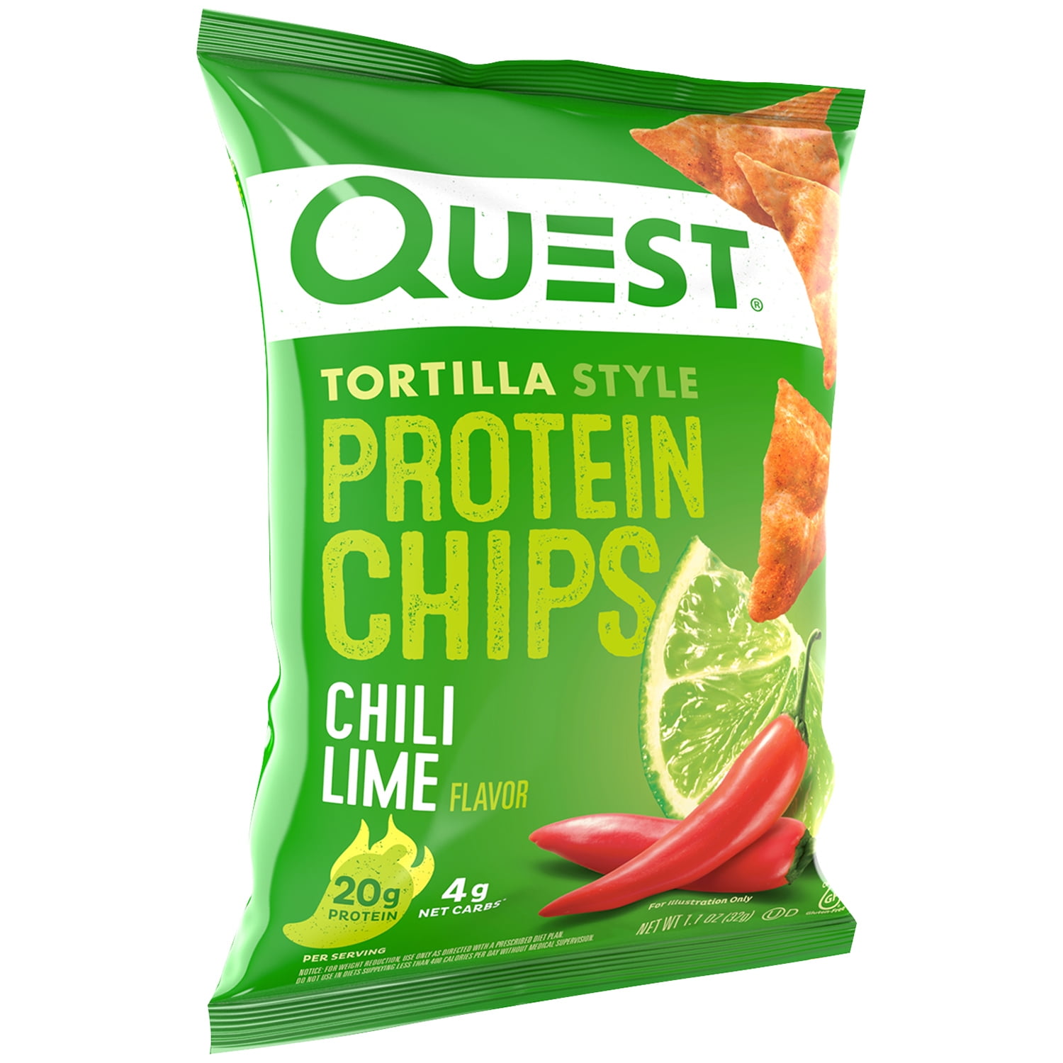 Quest Tortilla Protein Chips, Chili Lime, Low Carb