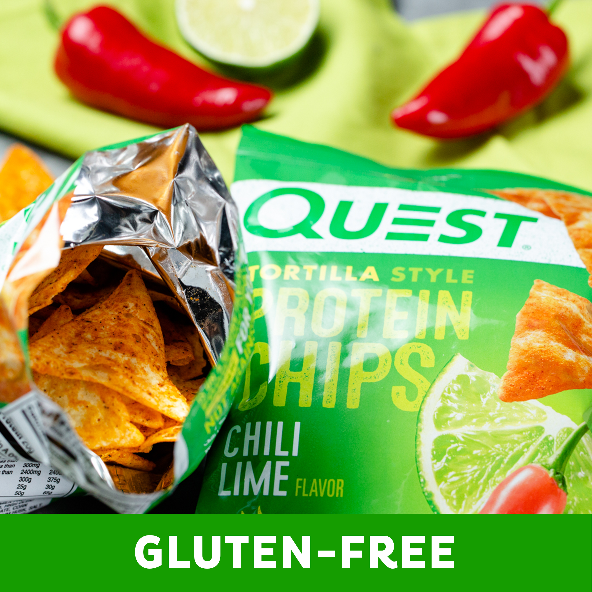 Quest Tortilla Protein Chips, Chili Lime, Low Carb