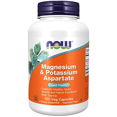 NOW Magnesium, Potassium, and Taurine Capsules for Heart Health