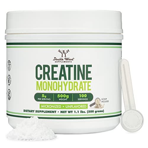 Double Wood Creatine Monohydrate Powder 1.1lbs, Unflavored