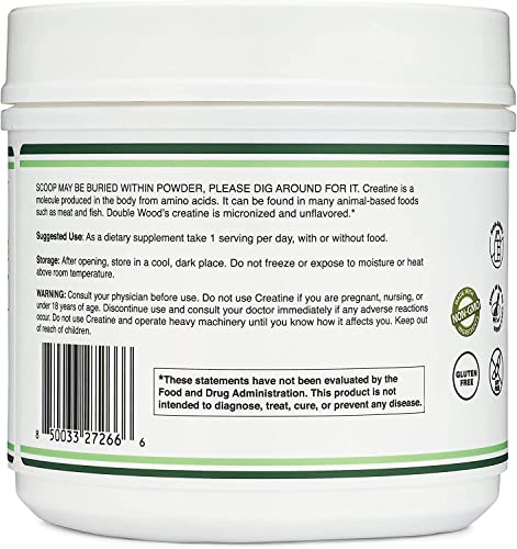 Double Wood Creatine Monohydrate Powder 1.1lbs, Unflavored