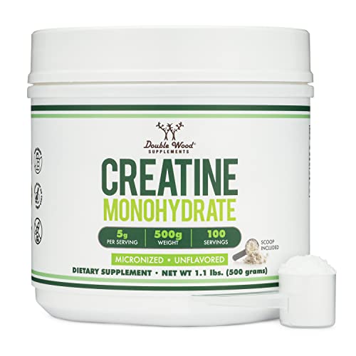 Double Wood Creatine Monohydrate Powder 1.1lbs, Unflavored