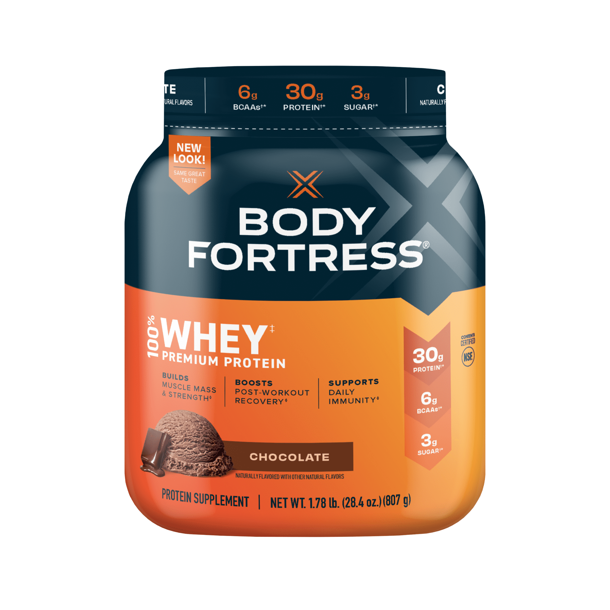 Body Fortress Super Advanced Chocolate Whey Protein 1.78 lbs