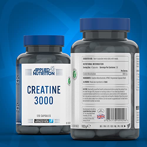 Applied Nutrition Creatine 3000 Capsules, 120 Count