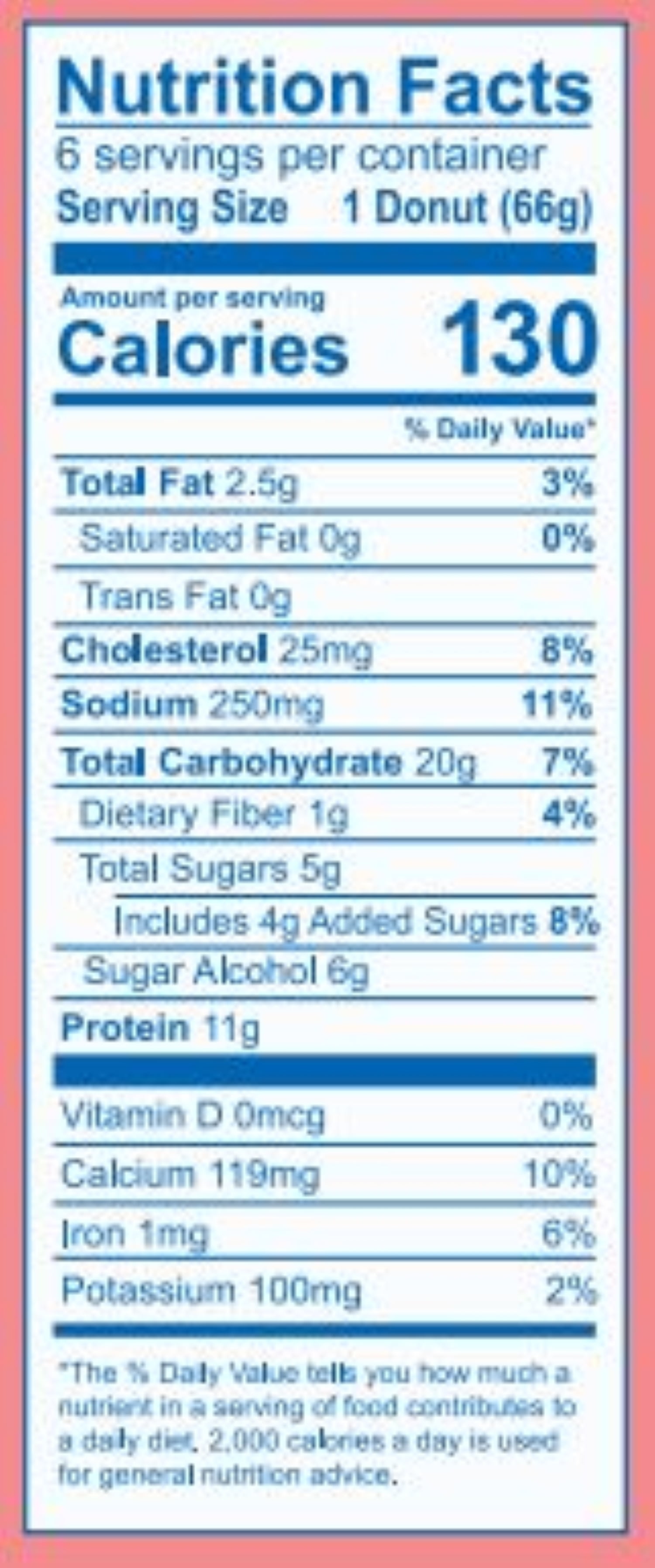Protein Donuts - Cake Batter, 11g Protein, 4 Count
